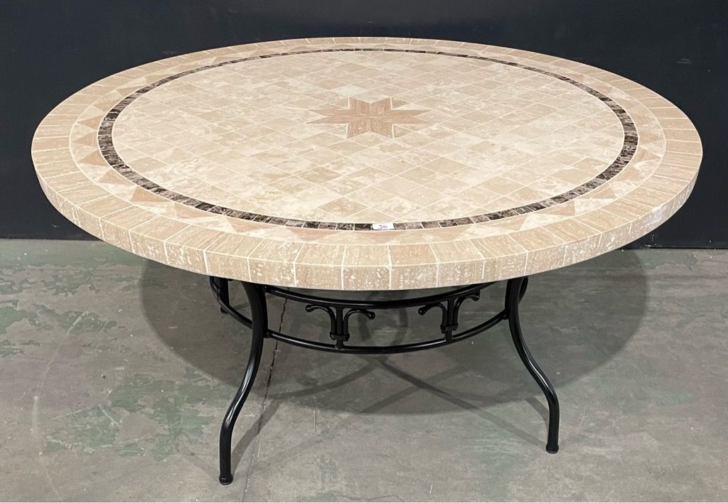 Table de jardin LIVING-ROC / MEXICO, pierre naturelle